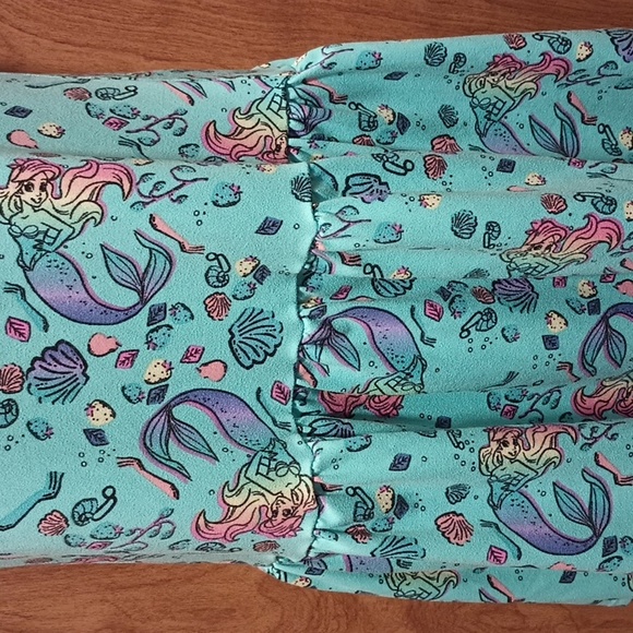 Disney Ariel Little Mermaid Girls Tank Fit and Flare Dress Lg - Picture 3 of 7